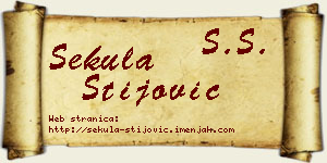 Sekula Stijović vizit kartica